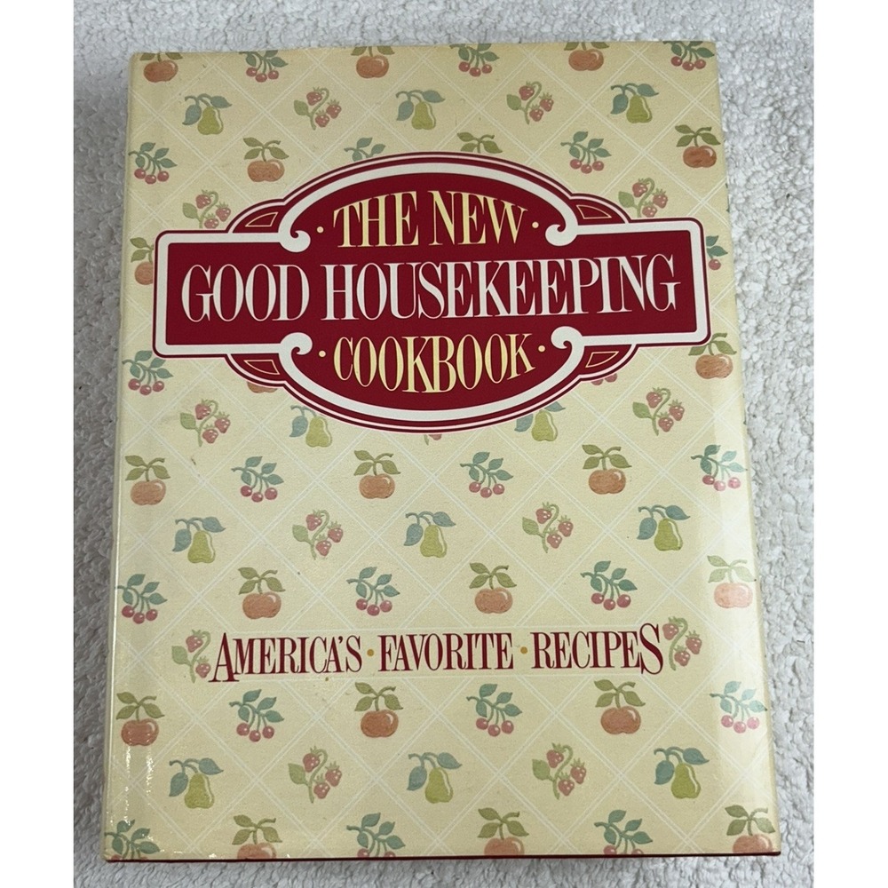 Vtg The New Good Housekeeping Cookbook 1986 Recipes Hardcover w/Jacket Cvr *NICE